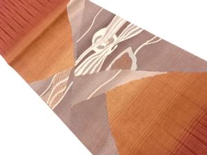 すくい織抽象模様織出し夏用袋帯